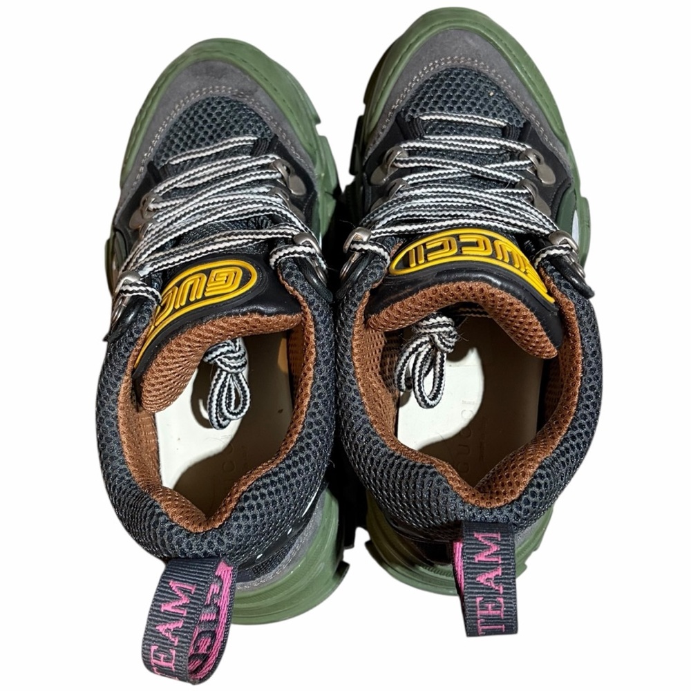 GUCCI Flashtrek SEGA Removable Crystal Embellished Belt Sneaker Shoe Green EU 34 - Picture 5 of 8